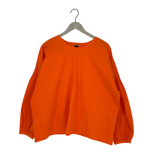 R-Collection textured blouse, orange | woman XL