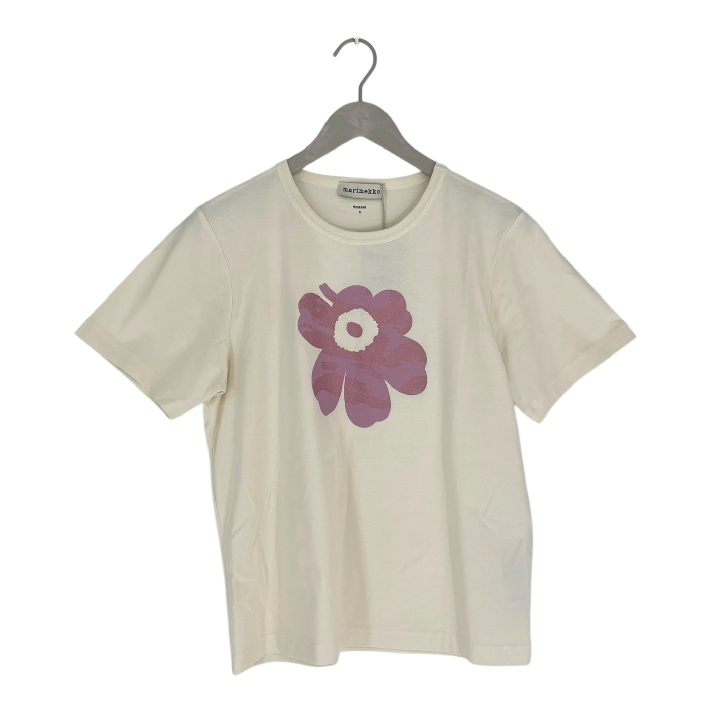 Marimekko erna relaxed unikko t-shirt, cream | woman S