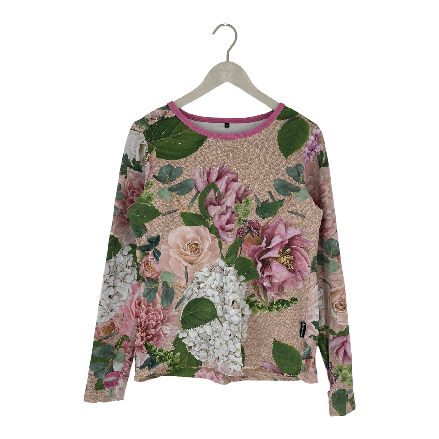 Ommellinen peukku shirt, flowers | woman XL