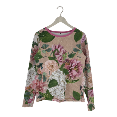 Ommellinen peukku shirt, flowers | woman XL