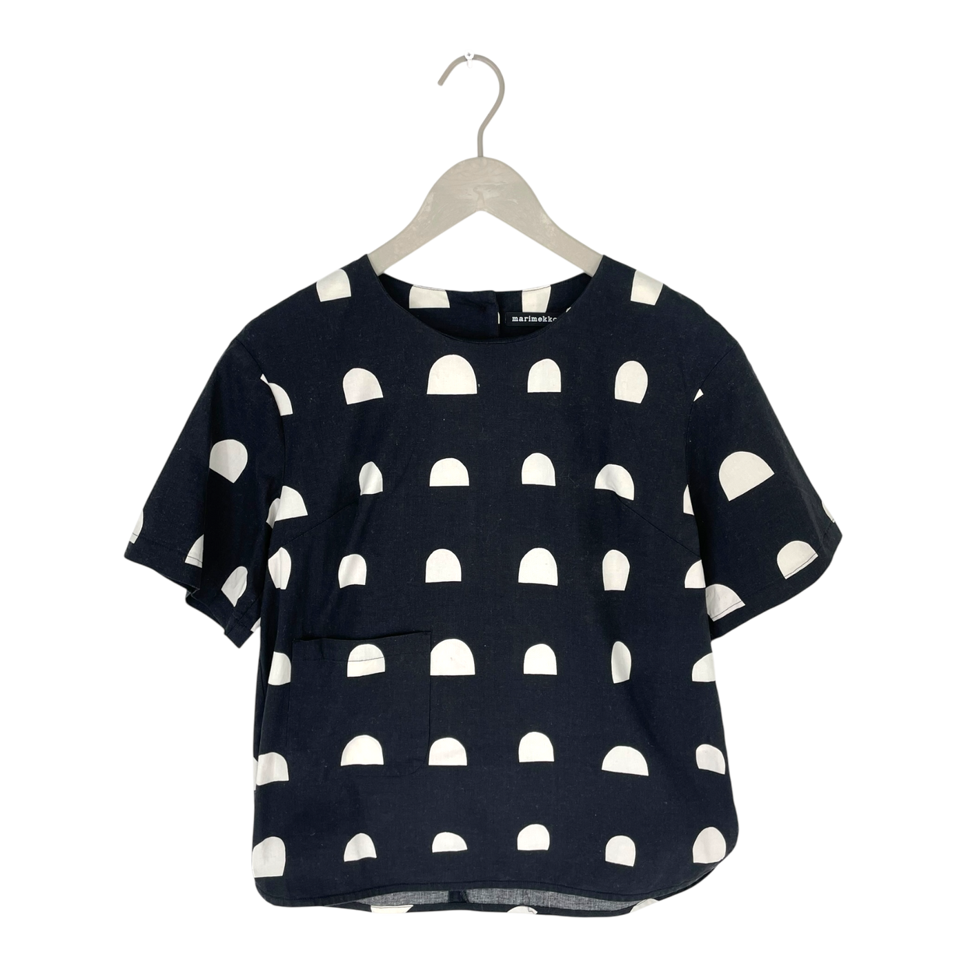 Marimekko malakis woven t-shirt , black/white | woman 36