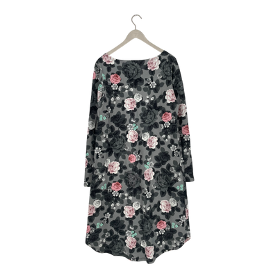 Ommellinen Kamoon dress, grey flowers | woman XL