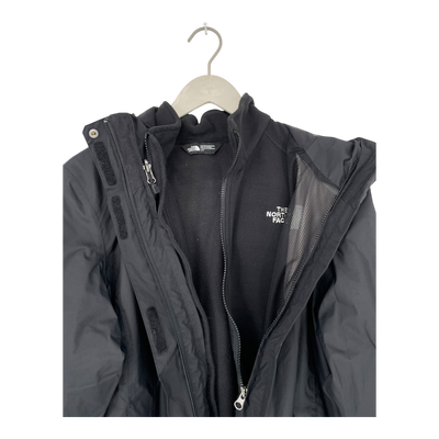 The North Face shell jacket and fleece, black | woman L