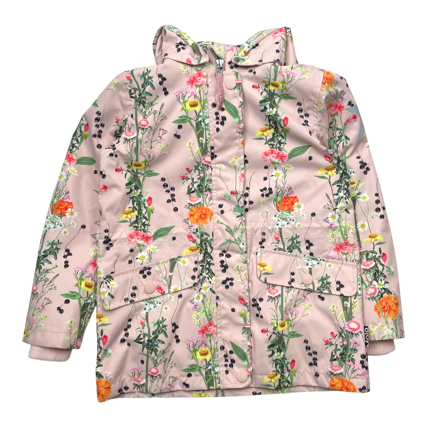 Molo carole shell jacket, vertical flowers | 122cm