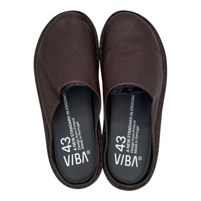 VIBAe Roma leather slippers, cocoa brown | 43