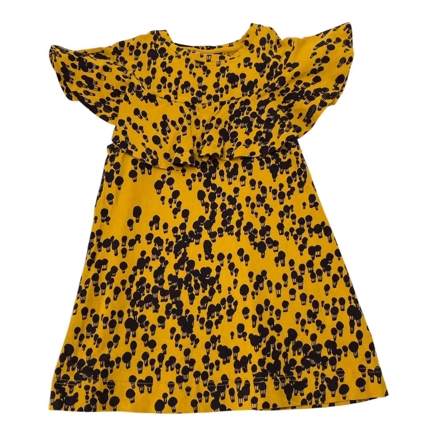 Papu frill dress, yellow | 98/104cm