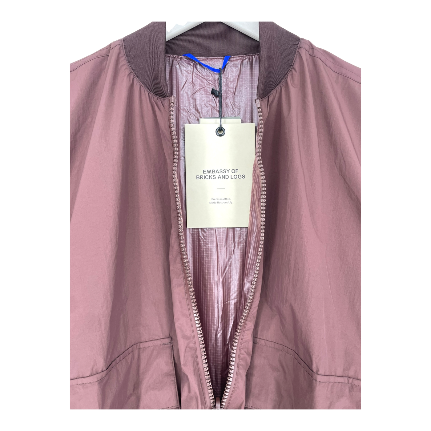 Embassy of Bricks and Logs khudi bomber jacket, plum | unisex L