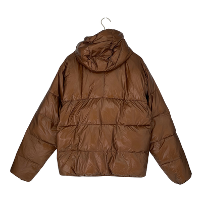 Embassy of Bricks and Logs telkwa puffer jacket, shiny brown | unisex L