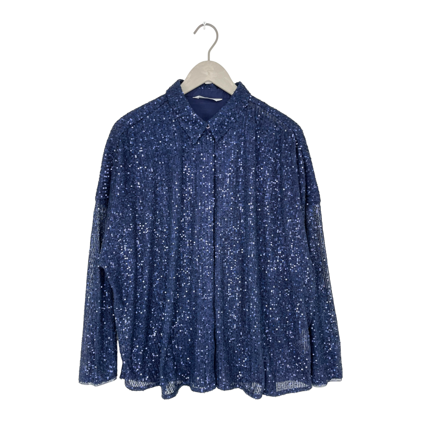 Soft Rebels aviana sequin shirt, blue | woman XXL