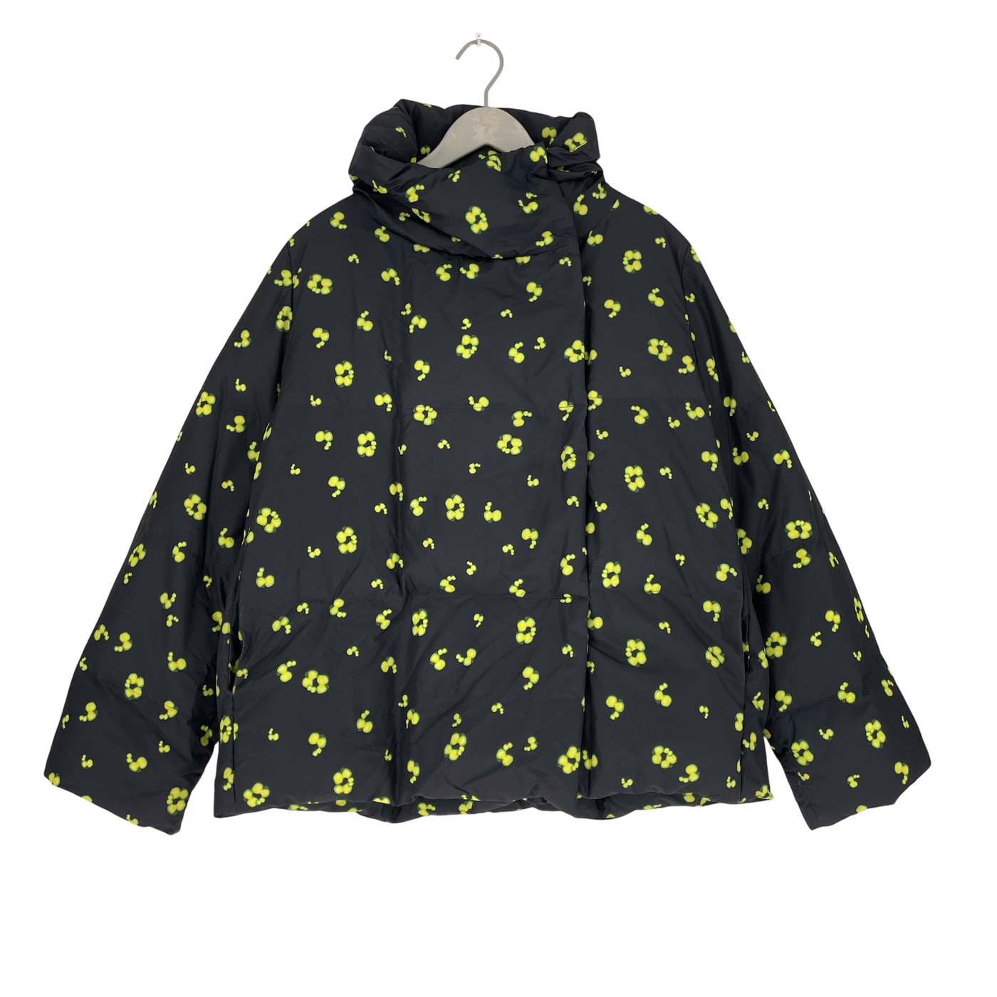 COS down jacket, black and green | woman M/L