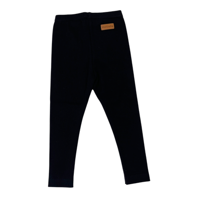 Metsola rib leggings, black | 86/92cm