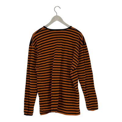 Marimekko stripe shirt, black/orange | woman XXL