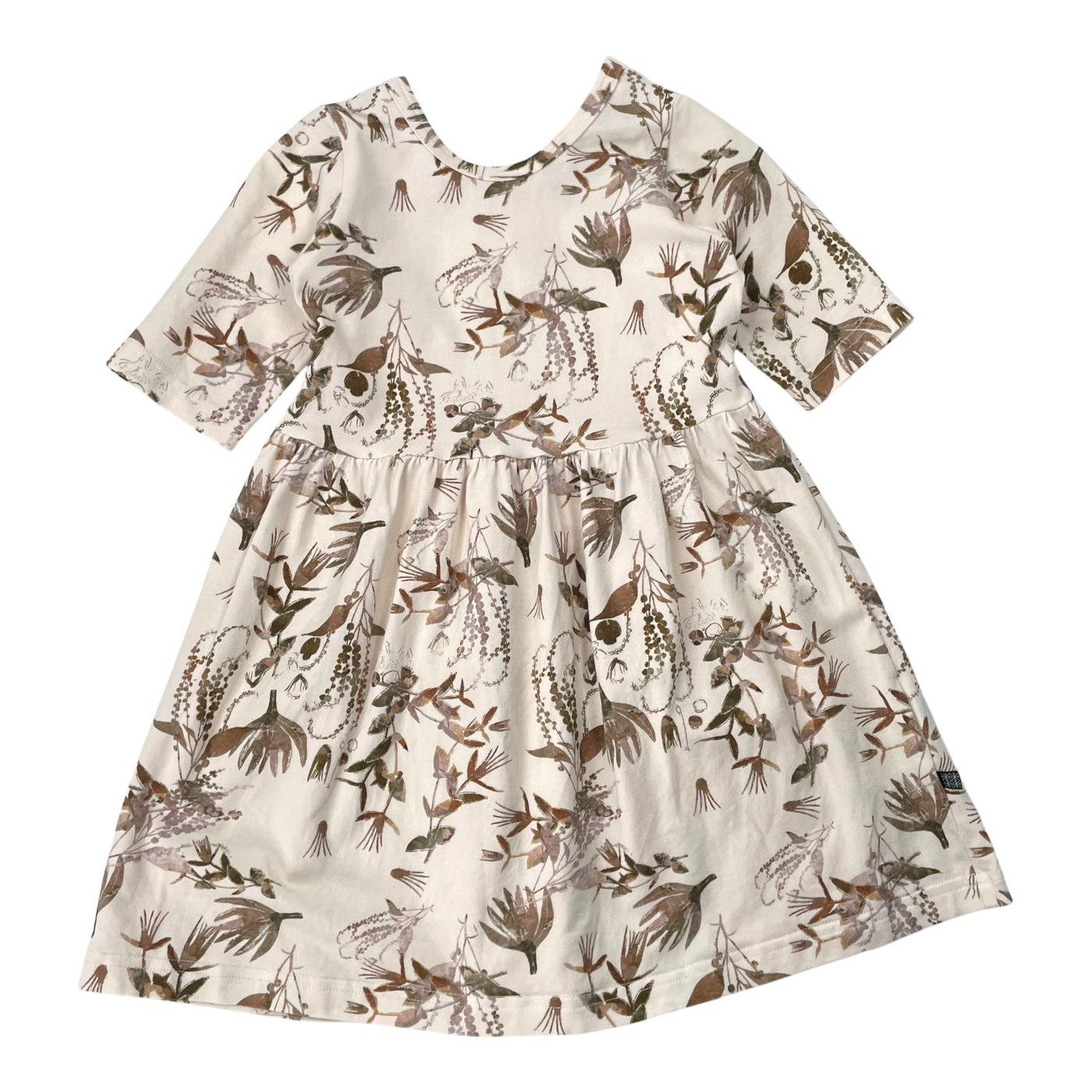 Kaiko dress, dried botany | 86/92cm