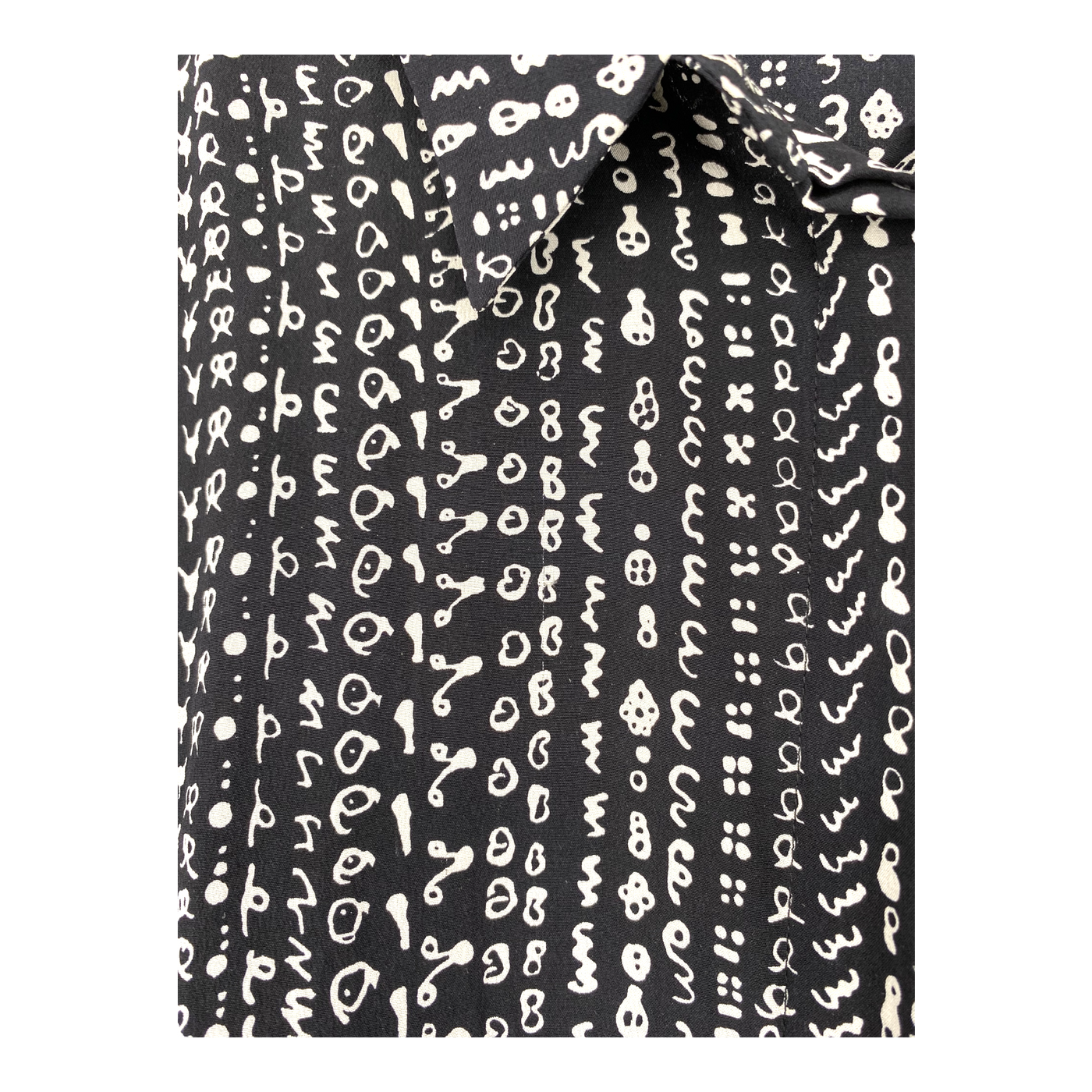 Marimekko nitta silk shirt, black/white | woman 46
