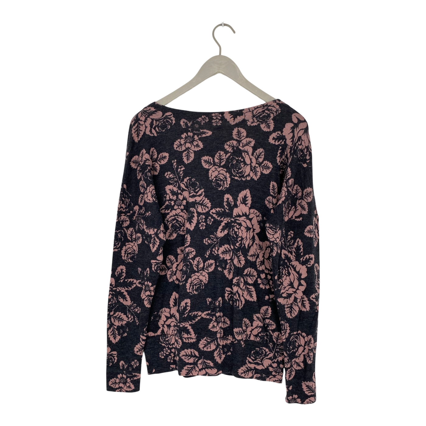 Ommellinen merino shirt, babushka roses | woman L