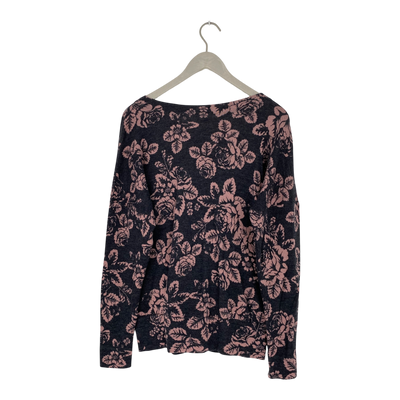 Ommellinen merino shirt, babushka roses | woman L