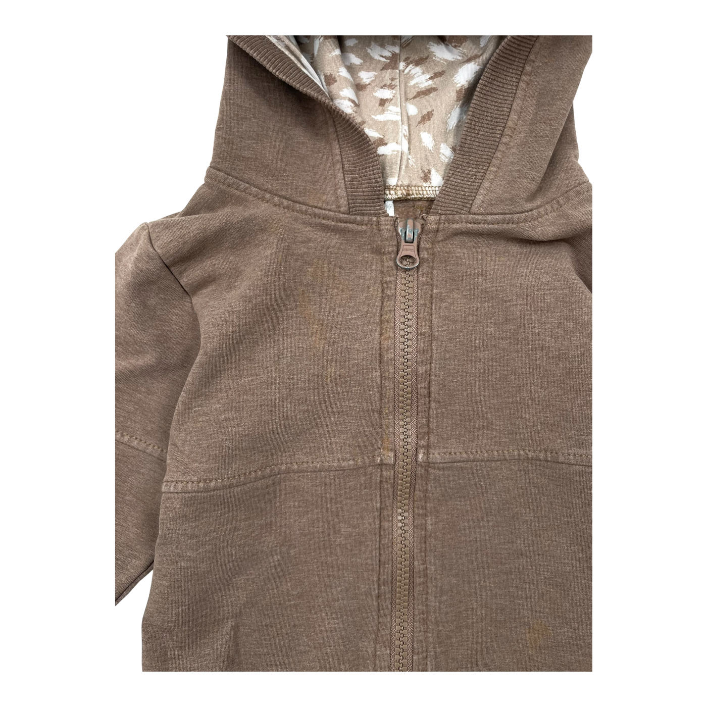 Metsola zipper hoodie, brown | 86/92cm