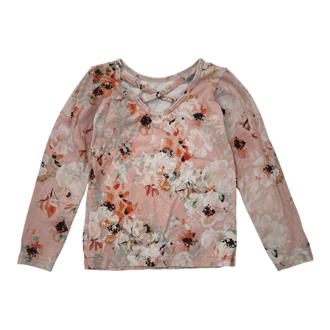 Kaiko cross shirt, peach blush | 122/128cm