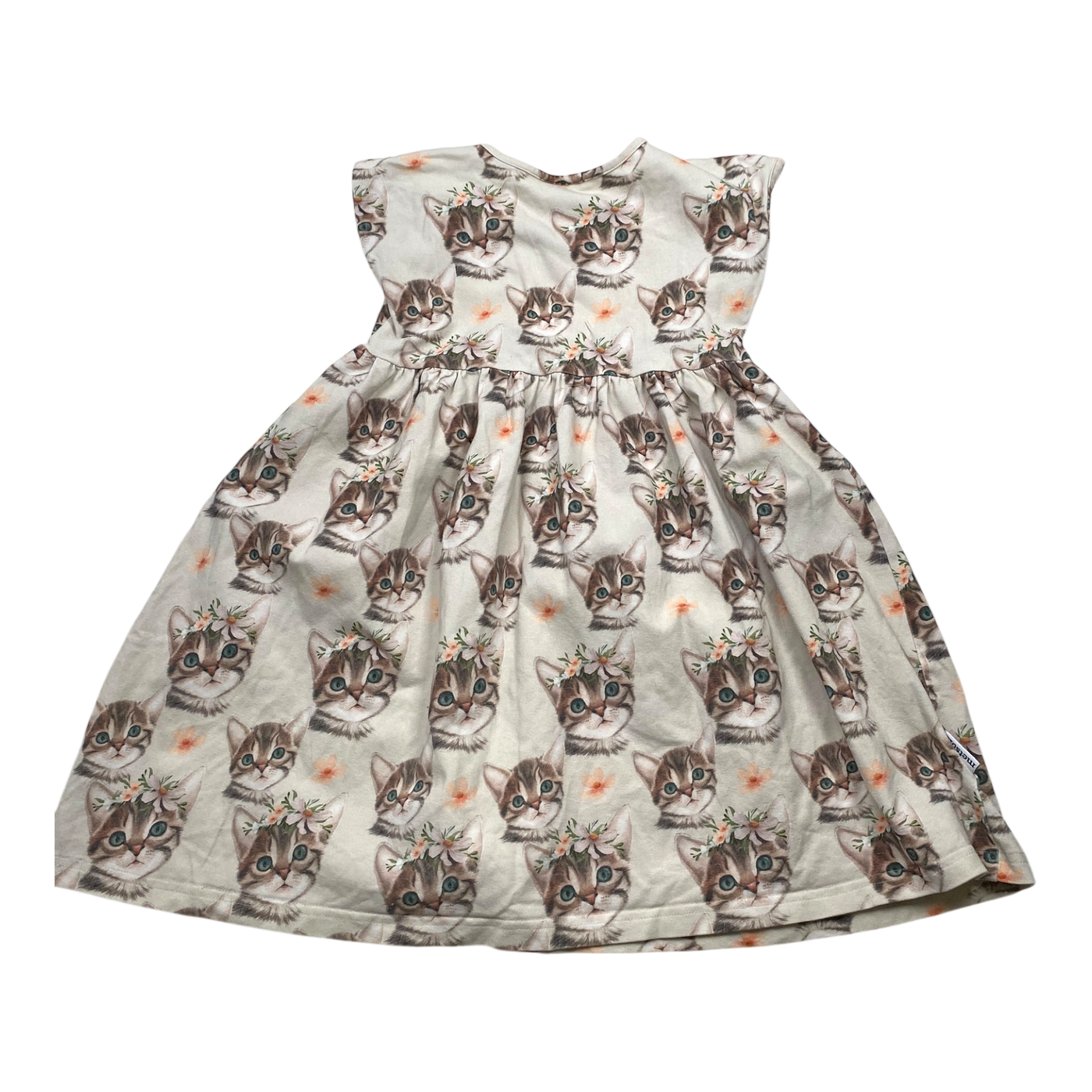 Metsola t-shirt dress, kitten | 110/116cm