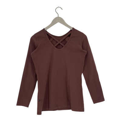 Kaiko cross shirt, chocolate | woman S