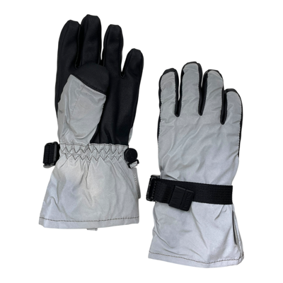 Reima refle winter gloves, black/silver | 2-4y