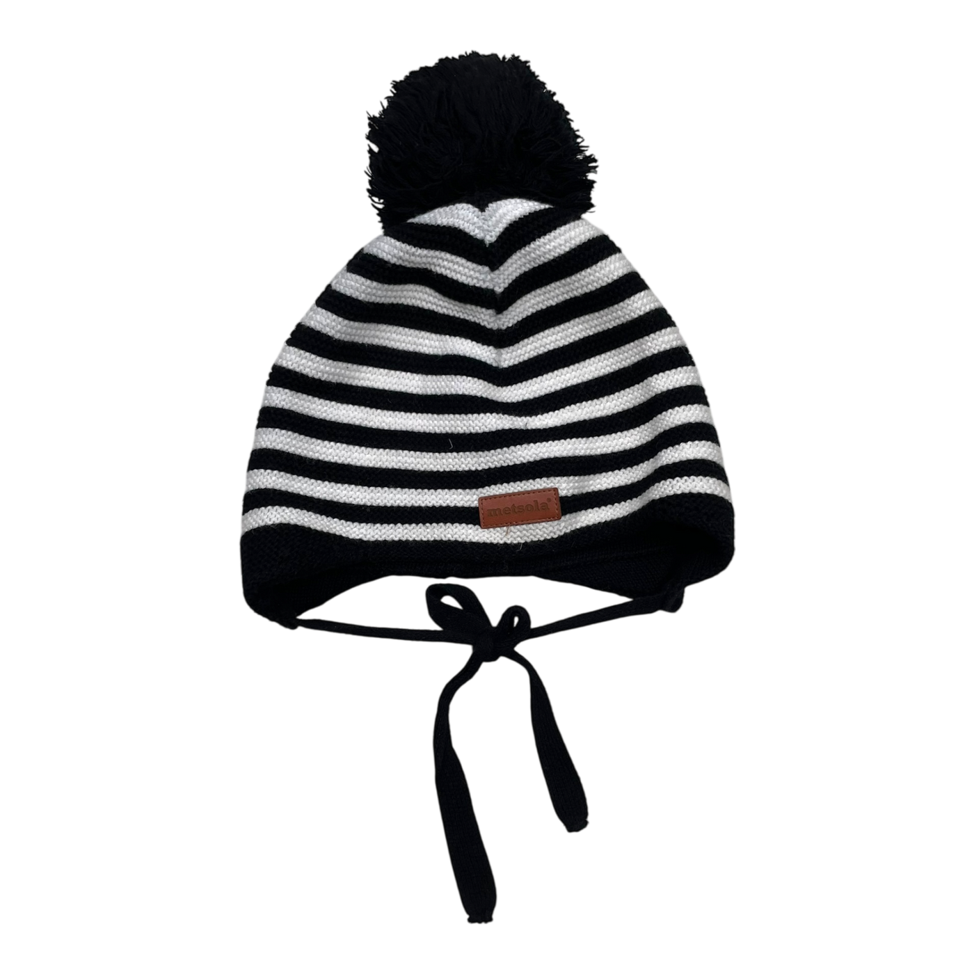Metsola knit cotton beanie, stripe | 1-2y