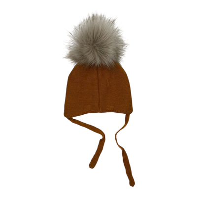 Metsola merino wool beanie, caramel | 2-6m