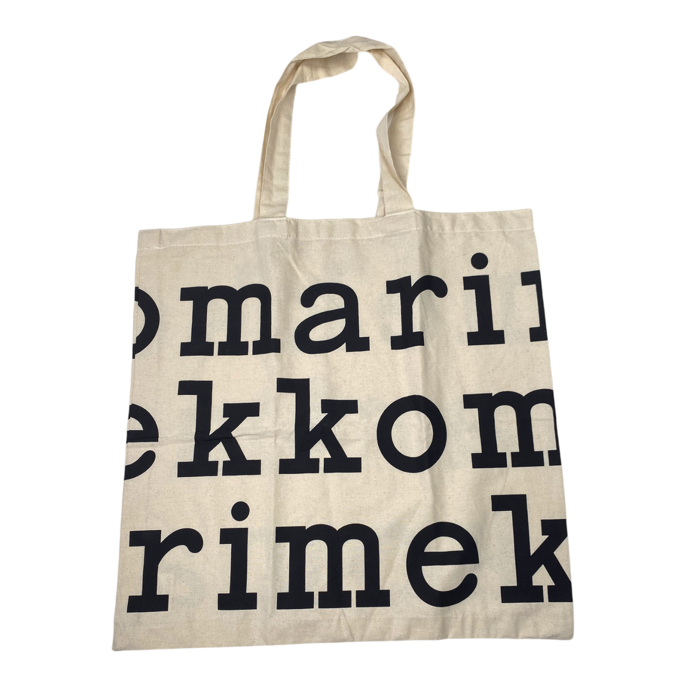 Marimekko canvas logo bag, black & white | onesize