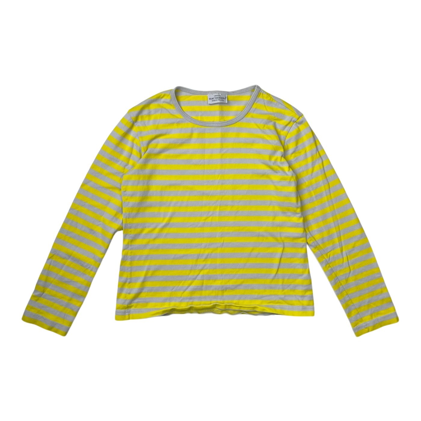 Marimekko stripe shirt, yellow and grey | 150cm