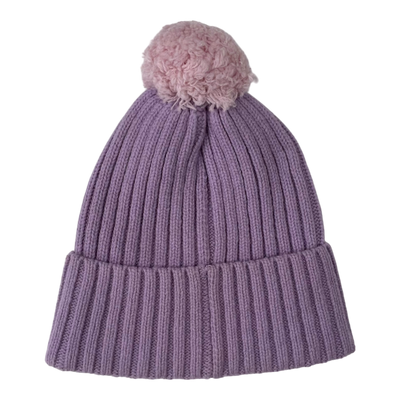 Reima knitted beanie with a pom, plum | 2-7y