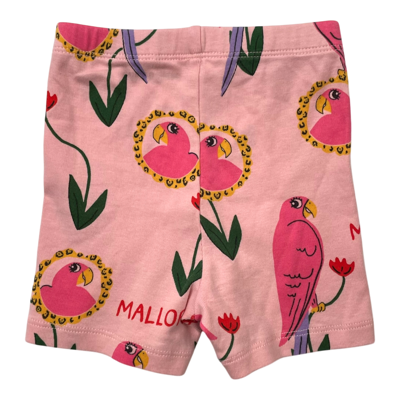 Mini Rodini parrot shorts, pink | 68/74cm