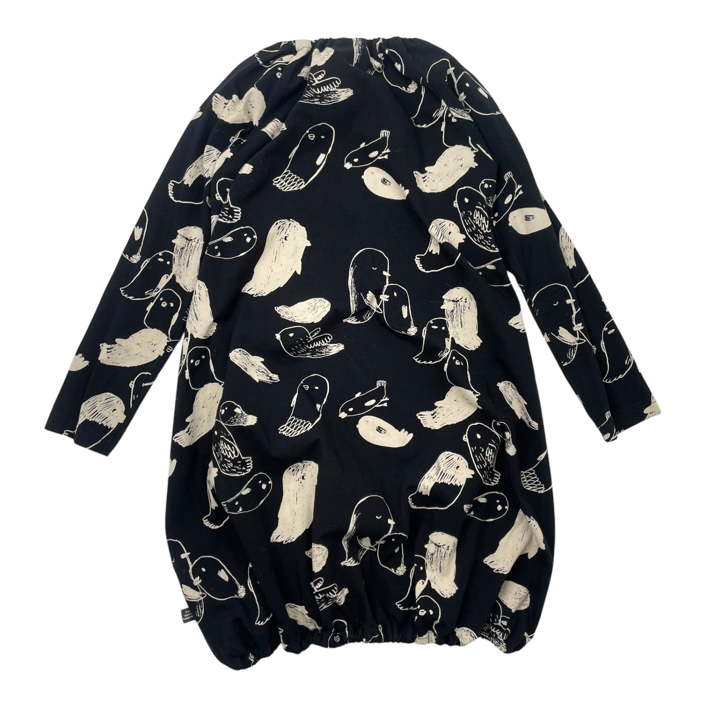 Papu pouch dress, birds | 122/128cm