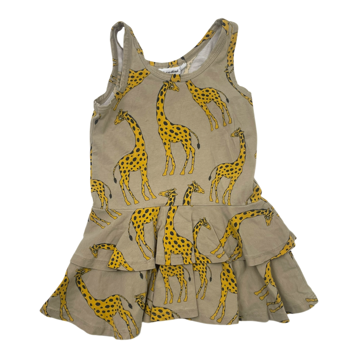 Mini Rodini sleeveless dress, giraffe | 92/98cm