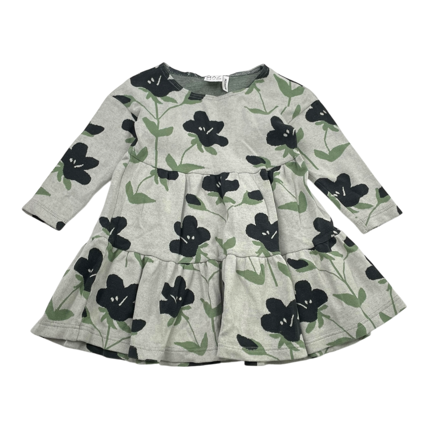Mainio jacquard dress, flowers | 98/104cm
