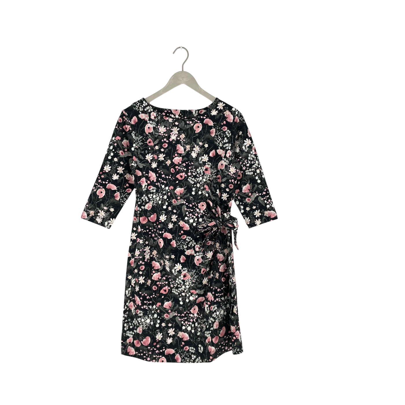Ommellinen knot 3/4 sleeve tunic, flowers | woman M