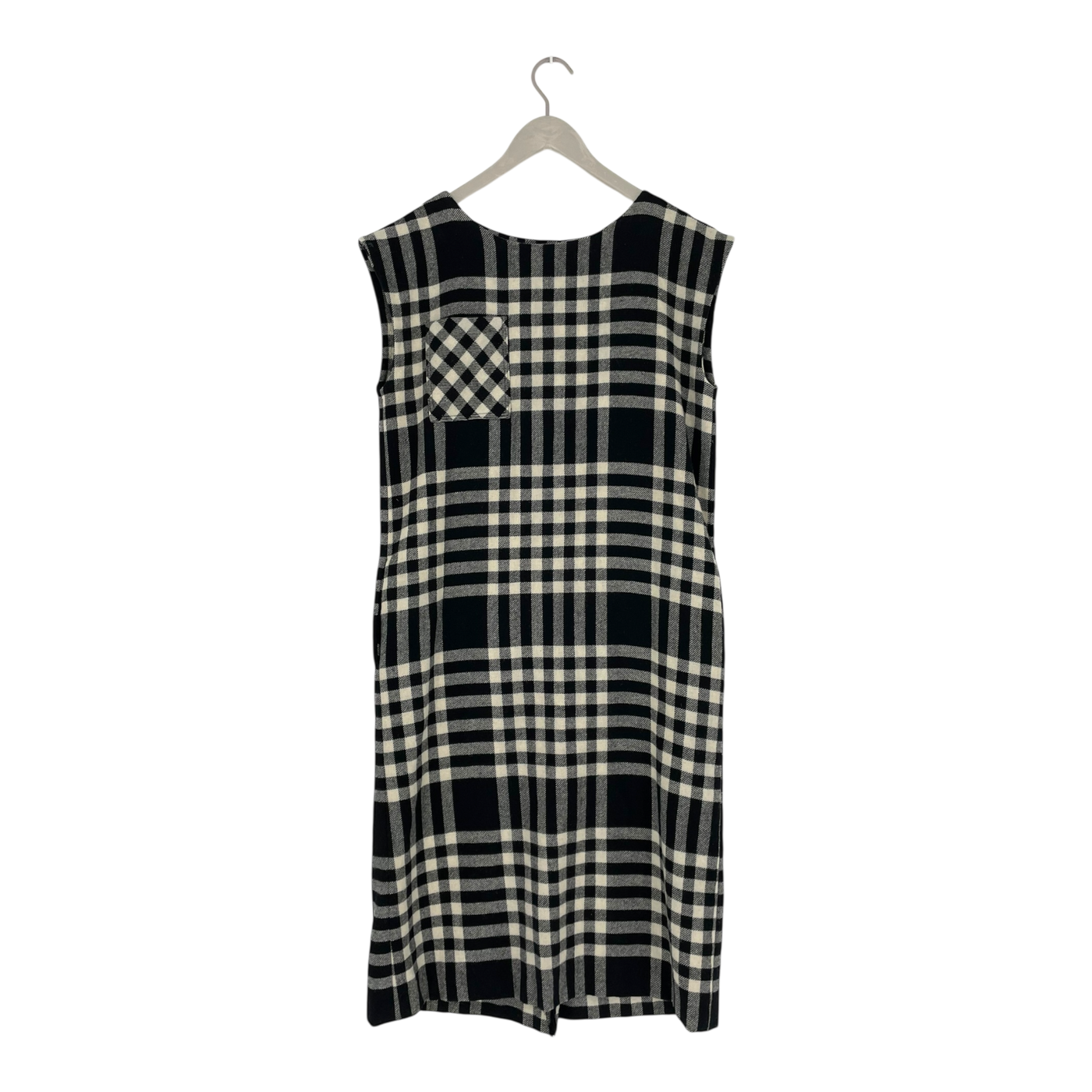 Marimekko vintage wool blend dress, black/white | woman S