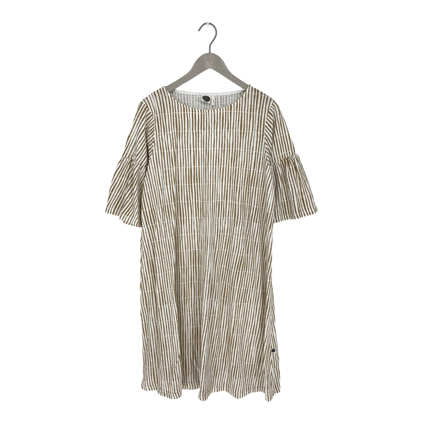 Mainio frill sleeve dress, stripes | woman S/M