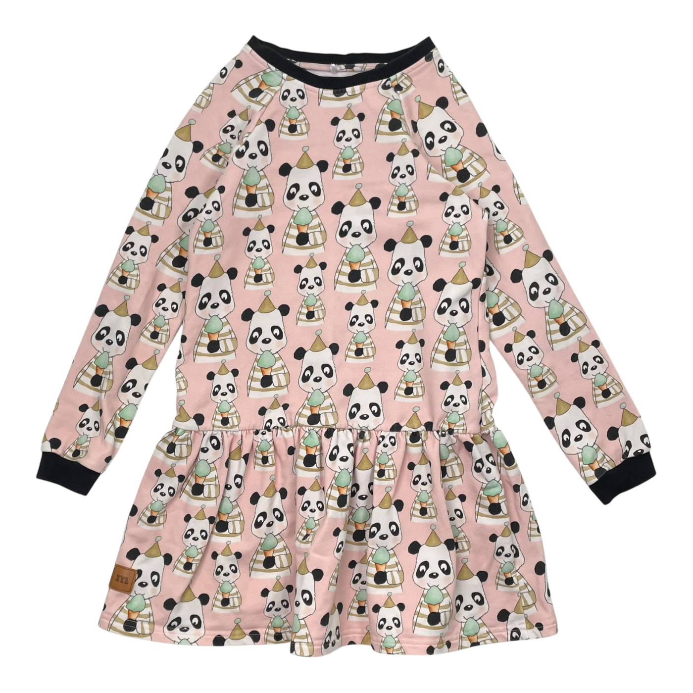 Metsola sweat dress, panda | 122/128cm