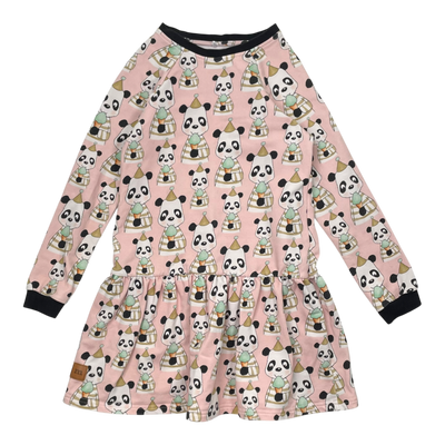 Metsola sweat dress, panda | 122/128cm