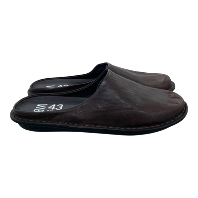 VIBAe Roma leather slippers, cocoa brown | 43