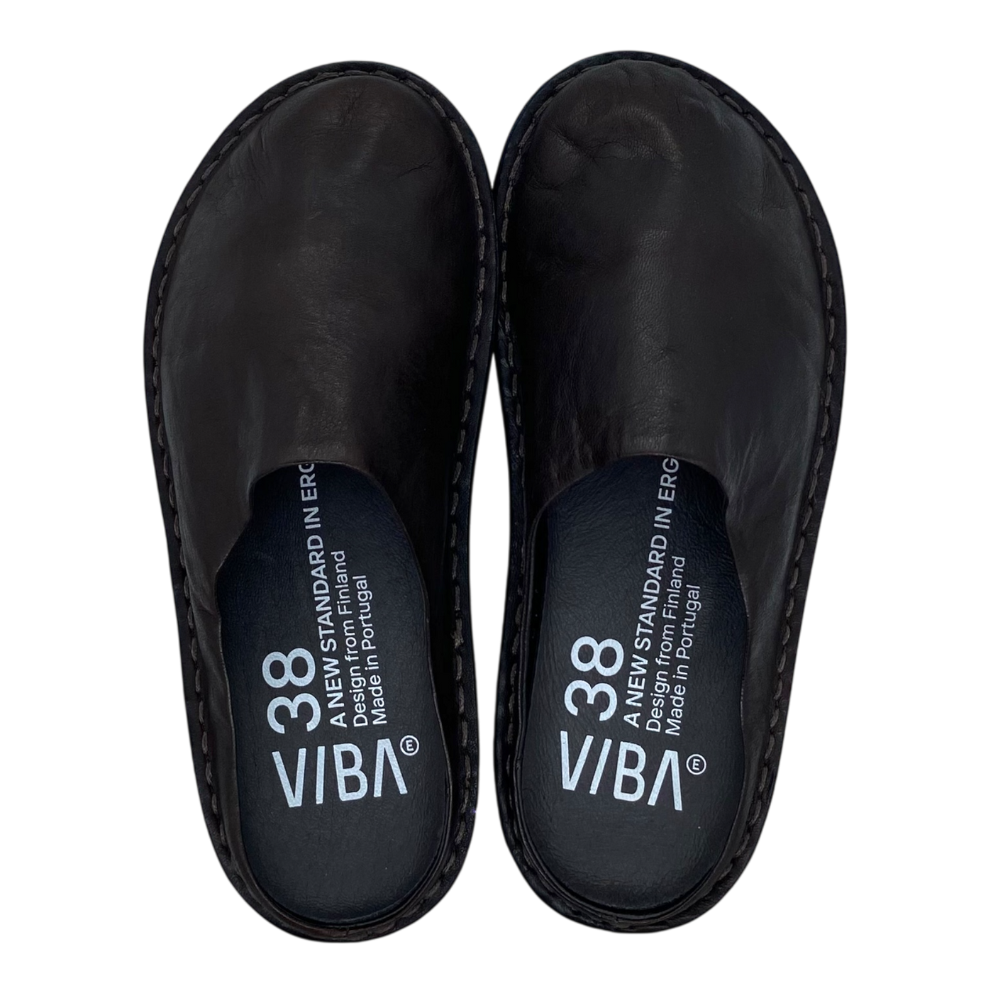 VIBAe Roma leather slippers, cocoa brown | 38