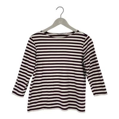 Marimekko stripe shirt, burgundy/white | woman M