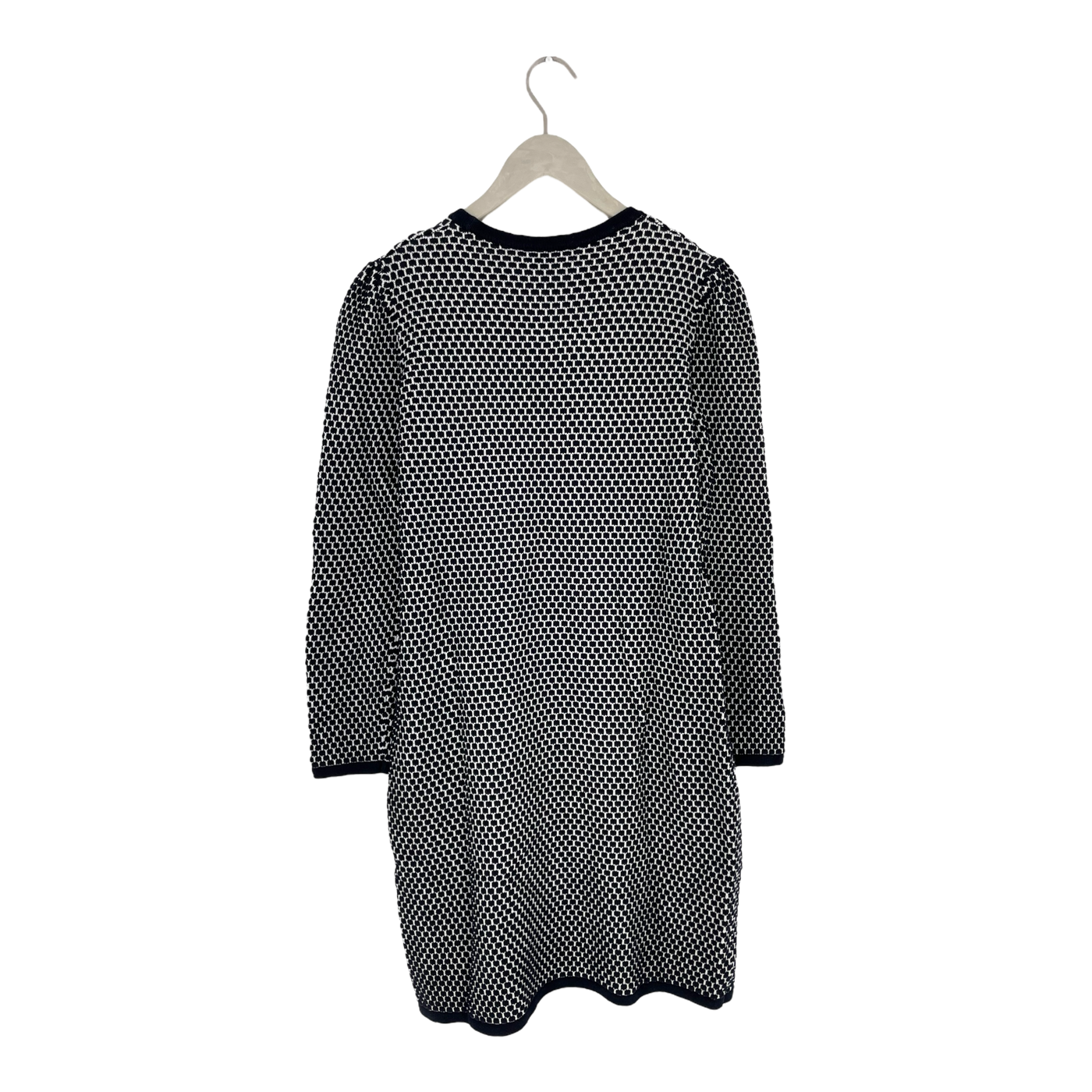 Cos Strickkleid, Dunkelblau/Weiß | Frau m