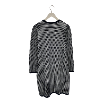 Cos Strickkleid, Dunkelblau/Weiß | Frau m