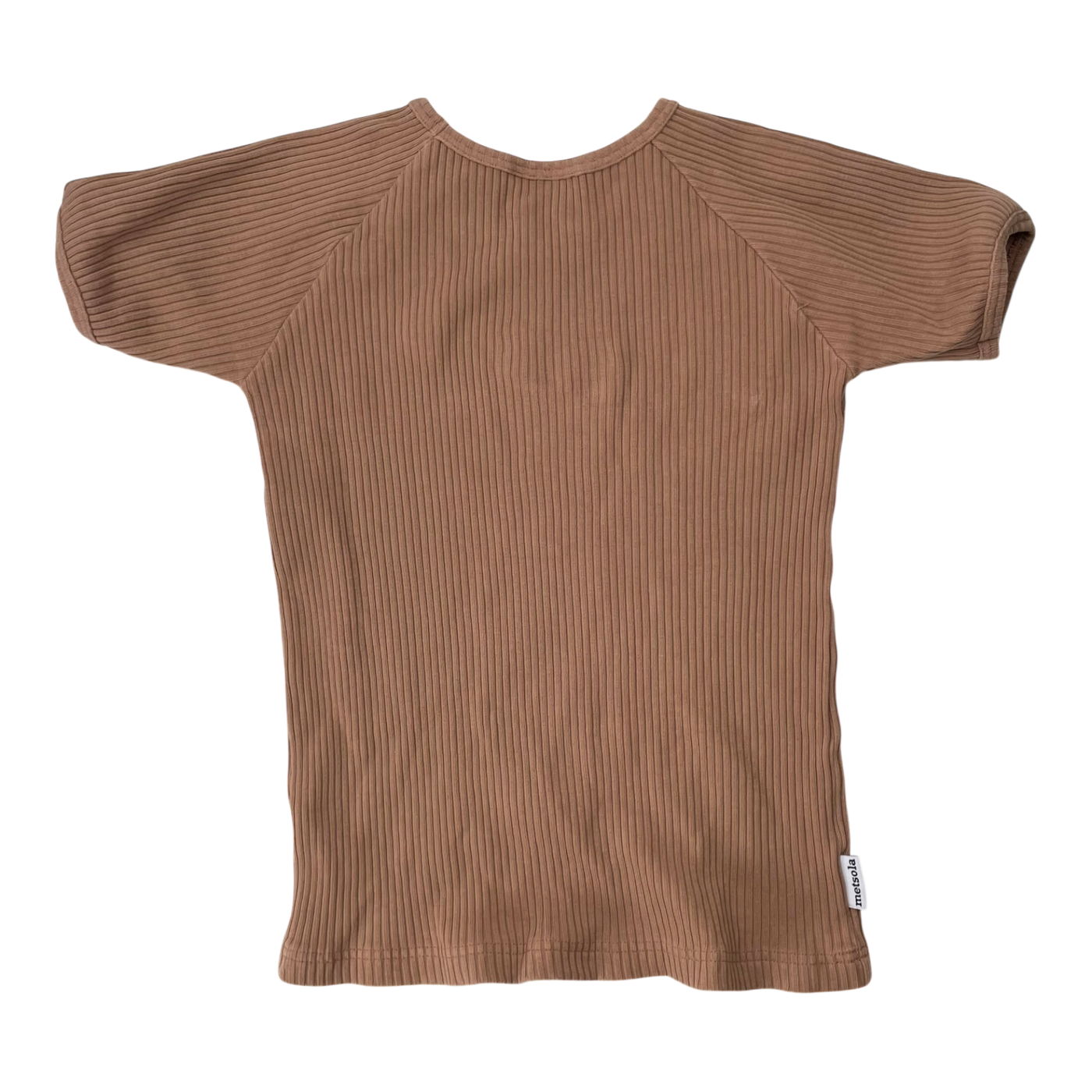 Metsola Rib T-Shirt, Beige | 122/128 cm