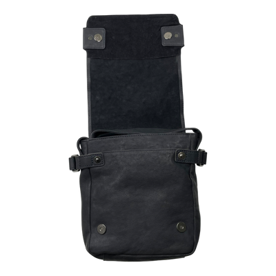 Harold's Bags leather crossbag small, midnight blue/black