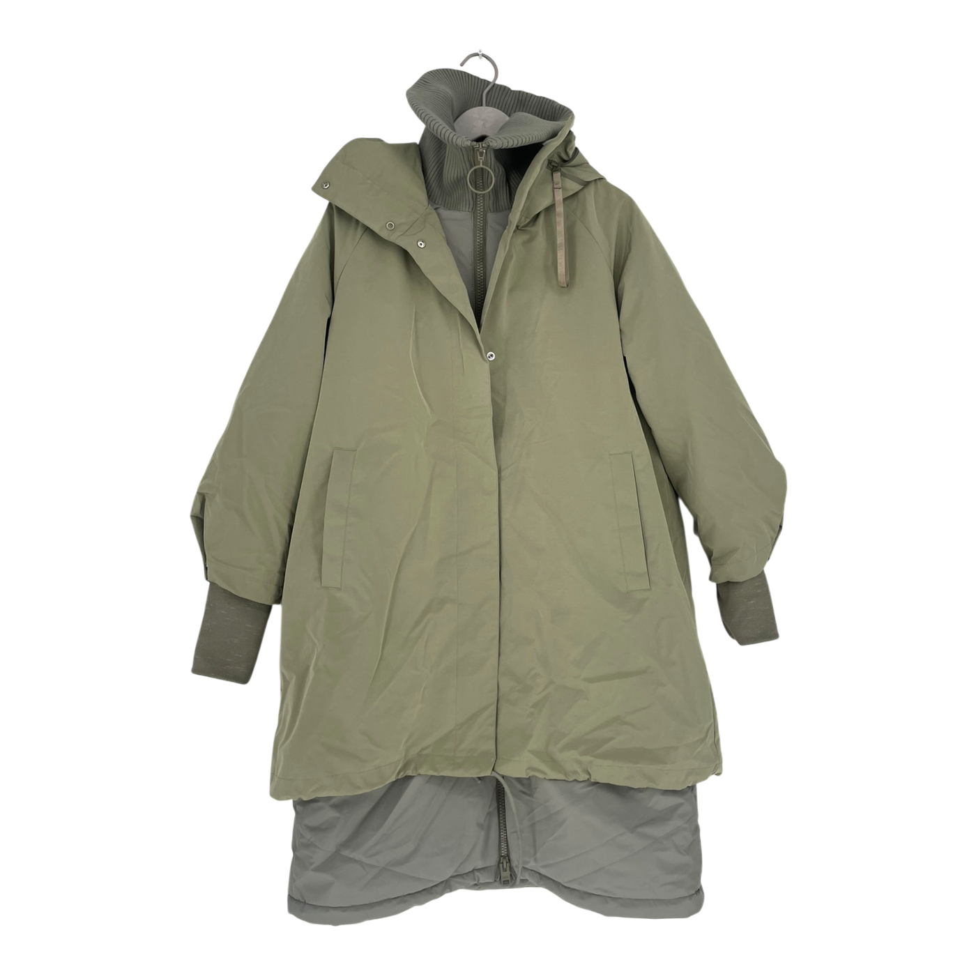 Embassy of Bricks and Logs Selma modular parka, pale olive | woman S