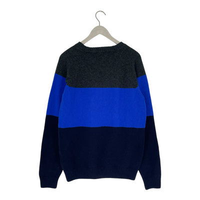 Makia block knit sweater, bright blue | woman M