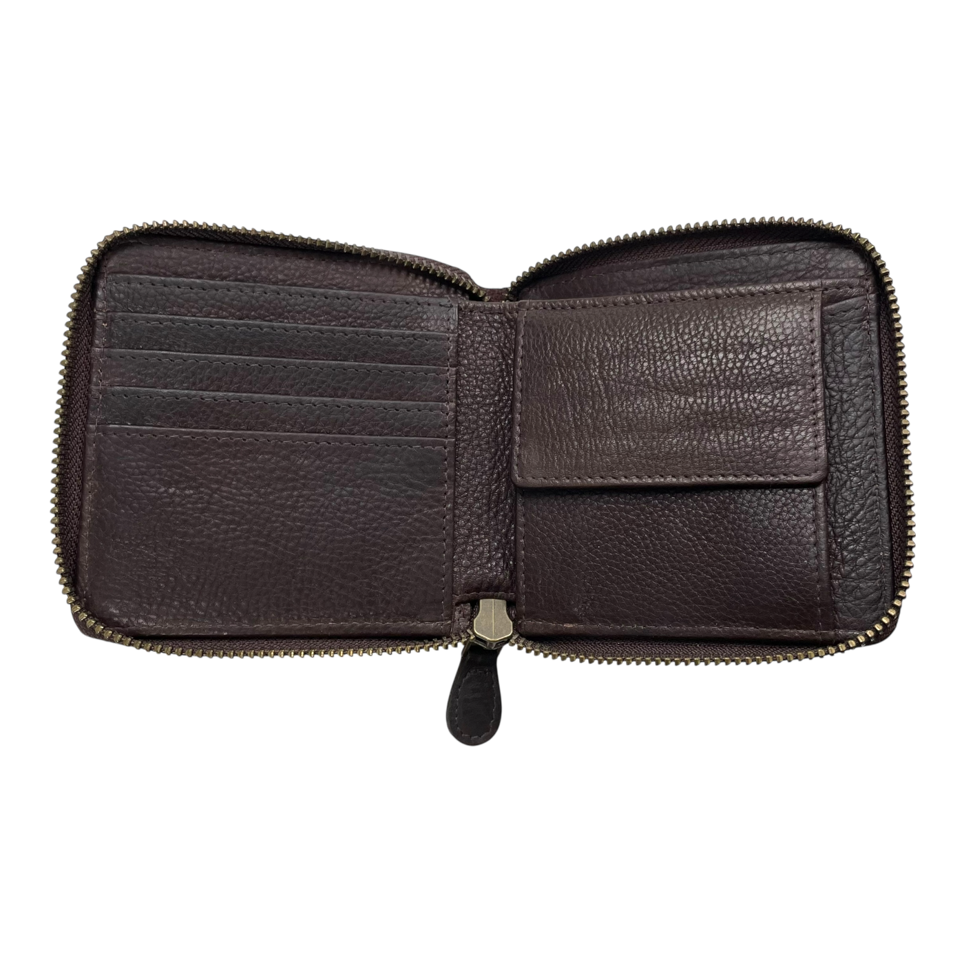Holzrichter suede leather wallet, brown