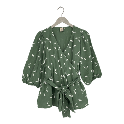 Kaiko muslin wrap blouse, wind | woman M